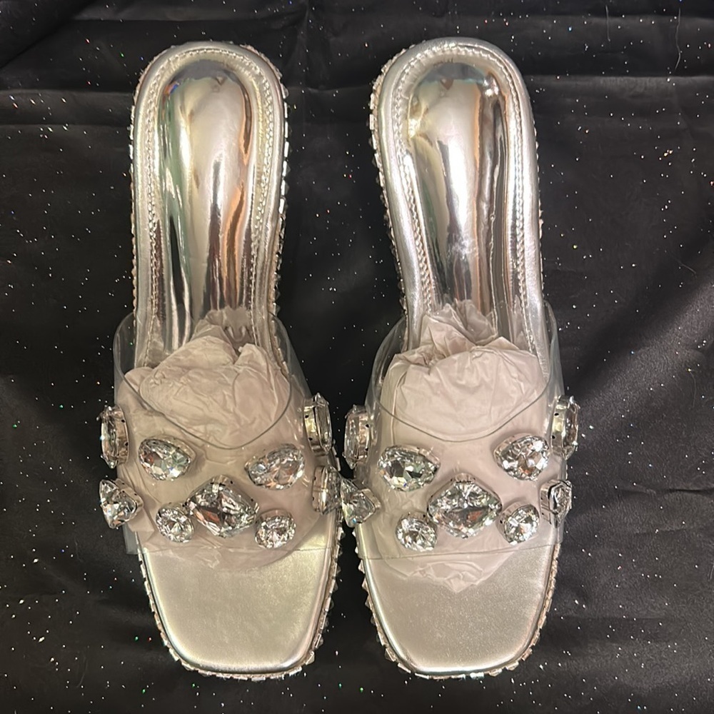 Silver and Black Platform Shoes